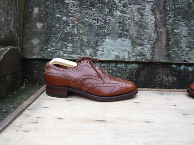 （美品）church's burwood brown 36.5 CHURCH'S BROGUES SHOES VINTAGE BROWN TAN LEATHER UK7.5 BURWOOD