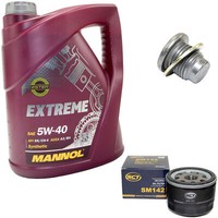 MotoröL ÖLfilter SM142 5W40 5Liter + ÖLablassschraube FüR Dacia Renault Opel