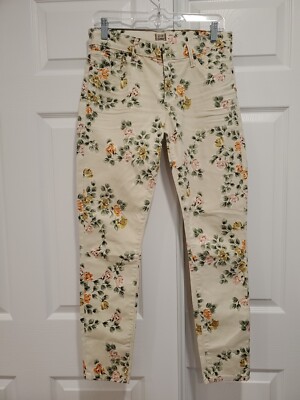 Citizens of Humanity Thompson Women's Floral Skinny Mid Rise Jeans W31 H38 L29