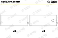 Glyco Kurbelwellenlager FüR Ford Sierra SchräGheck GBC 1.6 2.0 GBG 1.8