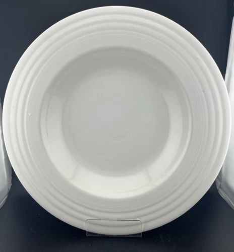 Fiesta Ware White 12" Rimmed Soup Pasta Bowl Homer Laughlin Fiesta Ware
