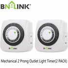 Bn-Link 2 Pack Indoor 24-Hour plug in Mechanical Outlet Timer Daily use, 2 prong