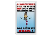 Blechschild Spruch 20X30 Cm Alkoholfreies Bier Wie Ein Bh Deko Schild Tin Sign