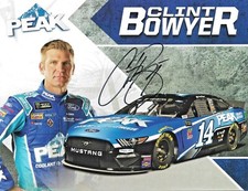 2019 Clint Bowyer Peak Antifreeze Coolant Signed Auto 8.5x11 Hero Card Photo COA