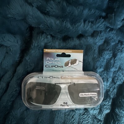 Polar Optics clip ons sunglasses polarized 56 rec N New U3