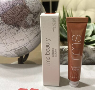 RMS Beauty Liplights Cream Lip Gloss 0.31 Oz. Full Size Bisou Lip Gloss NIB E K