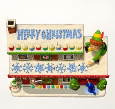 Hallmark Ornament 2023 ELF Crazy Christmas Cheer MAGIC Light Sound No power cord