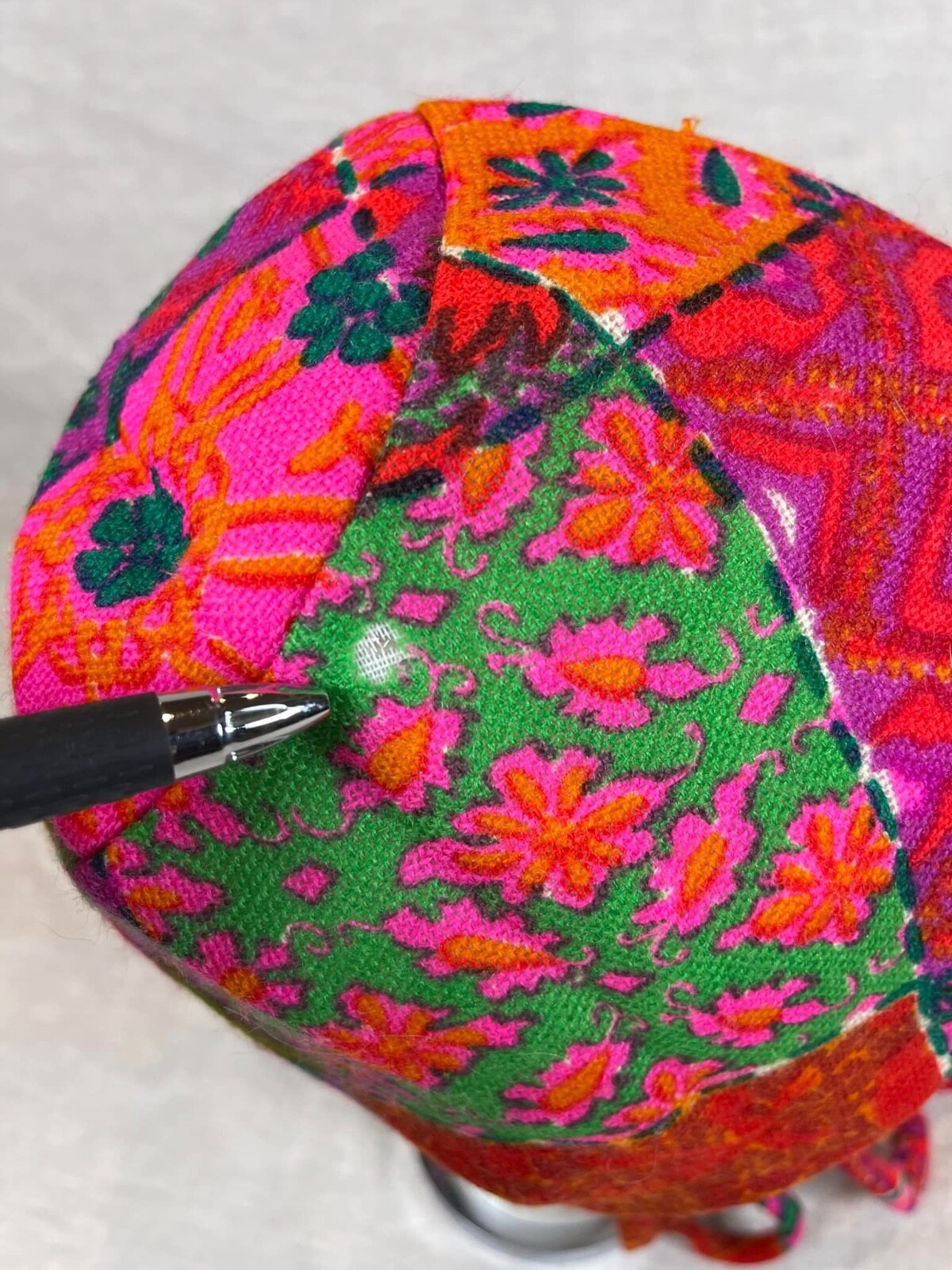 1960's bright patchwork print hat Styled by Coral… - image 5