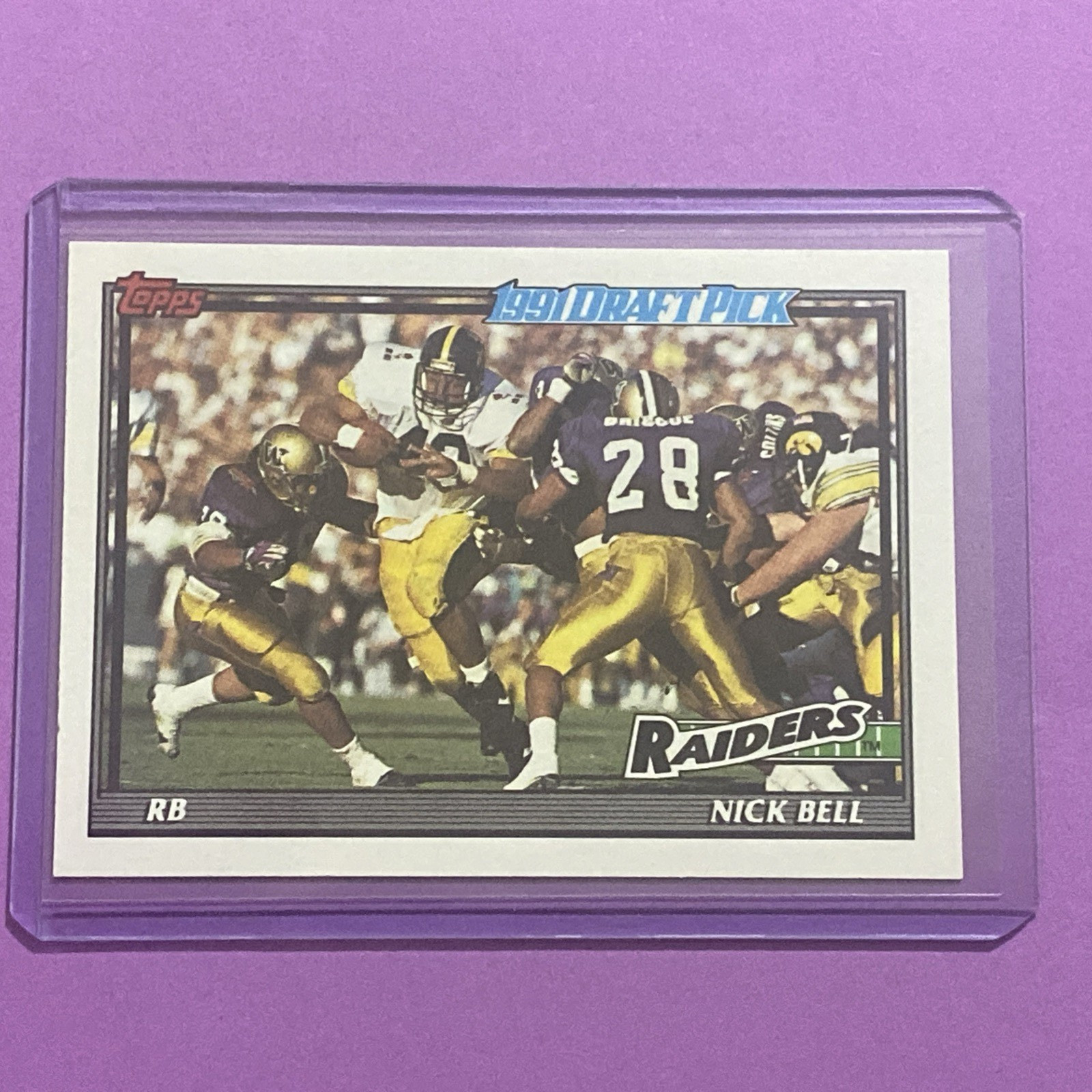 1991 Topps - Nick Bell #107 (RC) Los Angeles Raiders