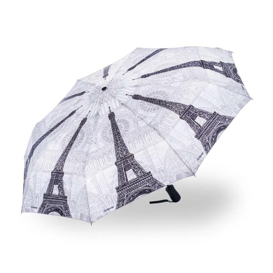 Folding Umbrella Auto Open & Close City StormKing Collection Paris Black White