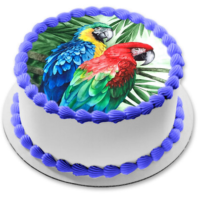 Vogel eßbar Tortenaufleger Muffin Bild Party Deko Geschenk Geburtstag Papagai Ar