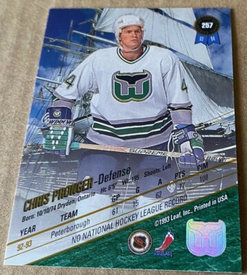 CHRIS PRONGER HOF 1993-94 THE LEAF SET Rookie Card #257 NM-MT