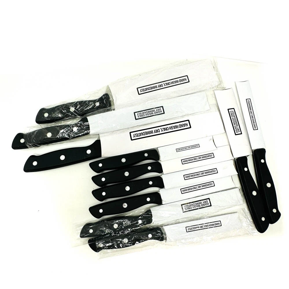 Farberware 21N769 Stainless Chef's, Santoku, Utility, Paring Knife Set, 11 Pcs