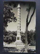 Arnolds Park Iowa Indian Massacre Monument 1857 Real Photo Postcard RPPC 1930-50