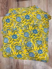 25 Yard Indian Cotton Handmade Print Fabric Sanganeri Hand Block Printed Fabric
