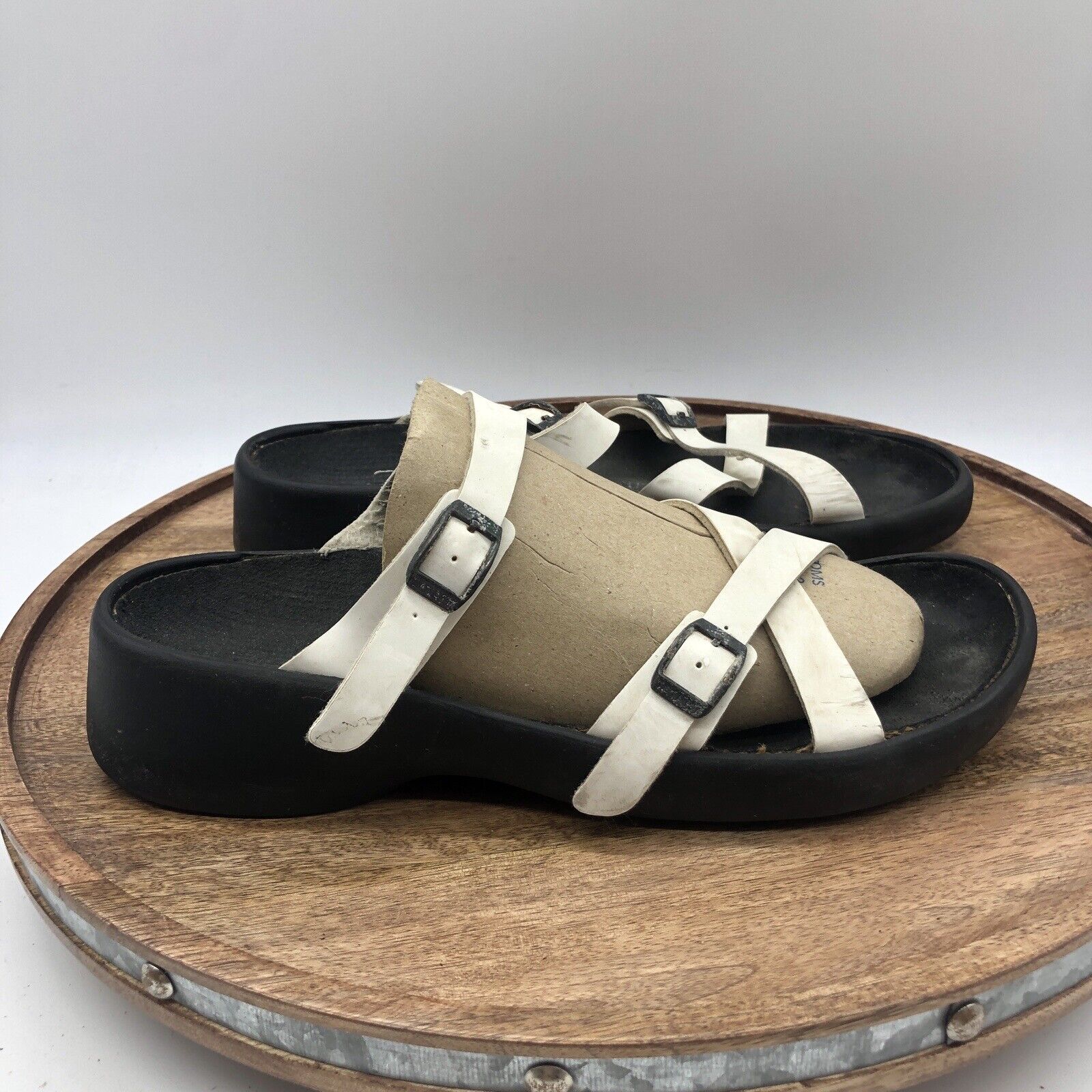 handleiding slachtoffers boog Birkenstock Tatami Women 42 US 11 N White Rubber Wedge Heel 2 Strap Sandals  | eBay