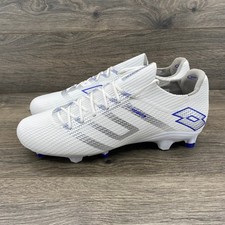 Lotto Maestro FG Soccer Cleats White Silver Blue Men's US 11 UK 10 EU 44