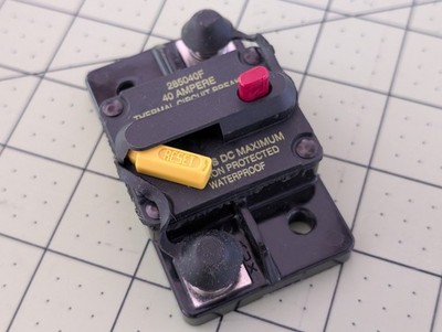Blue Sea 7182 40 Amp Circuit Breaker Surface Mount 285 Series 7182 UPC 632085...