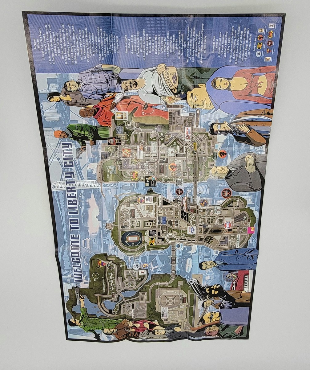 Grand Theft Auto III GTA 3 XBOX Blockbuster Edition Complete Map