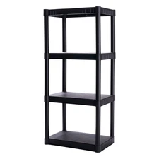 Standard Duty Plastic Storage Shelves, 48” x 21” x 14”, 200lb Capacity