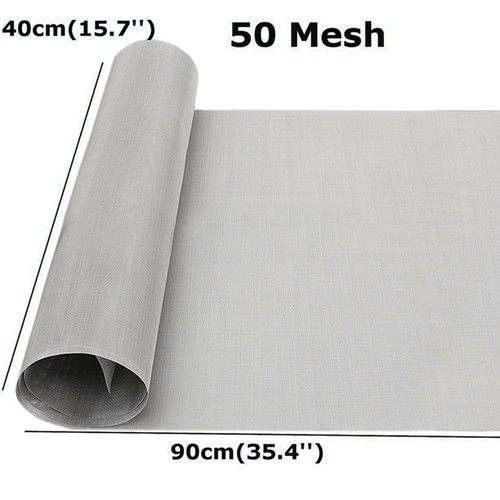 Tessuto schermo argento 50 rete 40x90 cm tessuto tessuto tessuto tessuto in acci - Foto 5 di 7