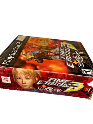  TIME CRISIS 3 SONY PLAYSTATION 2 PLUS GUNCON 2 x2 BIG BOX COMPLETE NEVER PLAYED