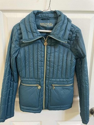 New Womens Michael Kors Packable Quilted Down Fill Puffer Coat XS Extra Small