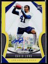 David Long 2019 Panini Prizm #386 Rookie Autographs Prizm Gold #/10 Rams RC Auto