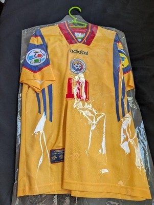 Authentic Vintage Gheorghe Hagi Romania 1996 EURO 96 Adidas