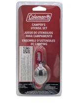Coleman Campers Utensil Set Red 4-In-1: Fork, Spoon, Bottle Opener & Knife New