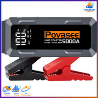Starthilfe Powerbank 5000A Lcd-Display 2 Usb-AusgäNge 12V FüR Auto