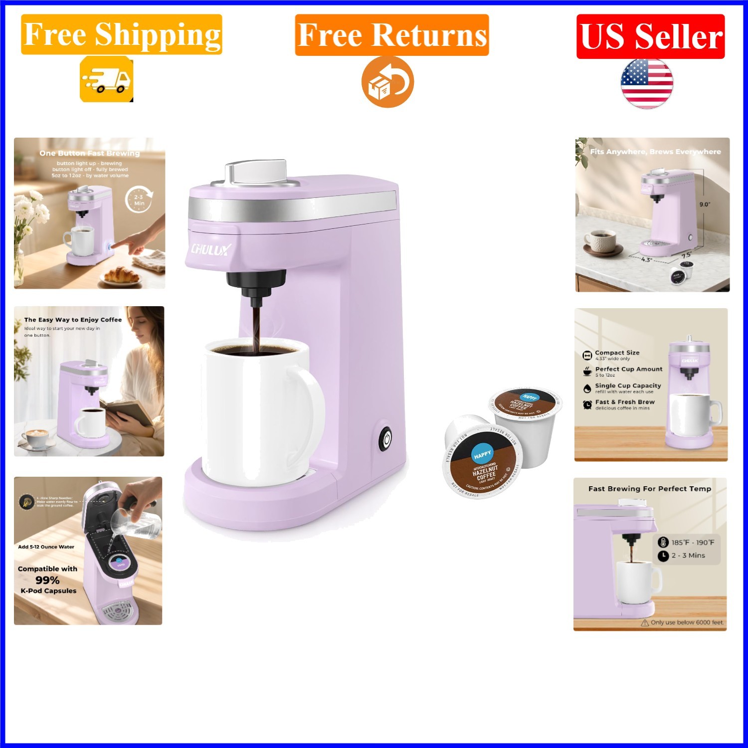 For K-cup, Single Serve, Compact & Portable