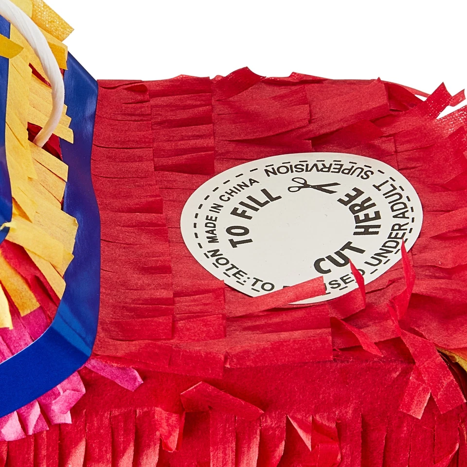 Mini Multi-Color Donkey Pinata, 7.25", - Image 3 of 4