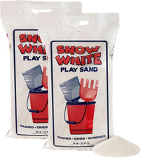 2 Pack Large 50 Pound Play Sand, Finely Graded, Fully Washed and Easy to Use for