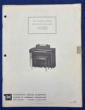 Original Hammond Organ Service Manual / J-100 J-200 Series