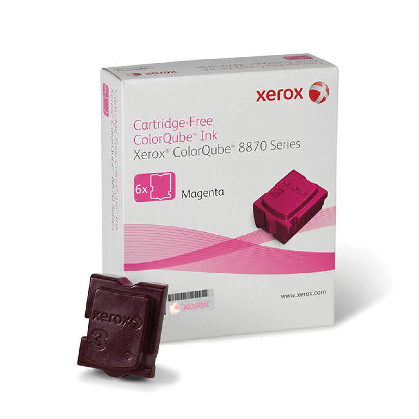 Original Xerox 108R00955 6 Pack of Magenta Solid Ink Wax Sticks (108R00955)