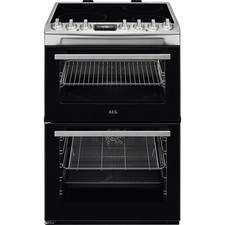 AEG CCX6740ACM 60cm Freestanding Electric Cooker with 4 Zone Ceramic Hob - Black