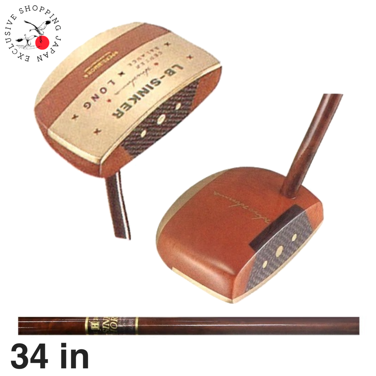 HONMA LB-SINKER CENTER BARANCE SHORT-Ⅱ HONMA LB-SINKER Short PERSIMMON Putter 34in Pendulum Graphite