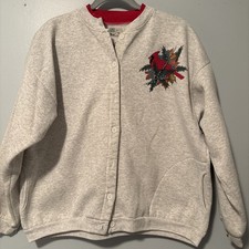 Orvis Cardinal Button Down Sweatshirt Made In USA