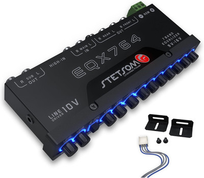 EQX764-7 Band Graphic Equalizer with Pre-Amp and Sub Controls