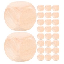 50 Pcs Handmade Graffiti Dice Blank Board Game Dices Craft Wood Cube