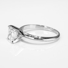 Princess Cut New Diamond Engagement Ring 14KT White Gold 1.21 CT D/VS2