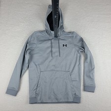 Under Armour Hoodie Mens Small Gray Loose Coldgear Sweater Activewear