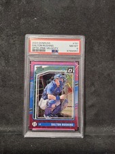 2024 Panini Donruss #191 Dalton Rushing Optic Pink Velocity /79 PSA 8