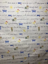 Eddie Bauer Home cloth Shower Curtain 100% cotton 72 x 72 Kids Sheep Bath Dog