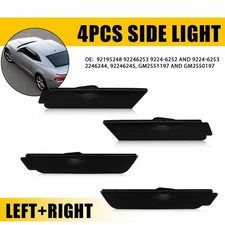 4PC Smoked LED Front+Rear Side Marker Lights Lamps For 10-15 Chevy Camaro N