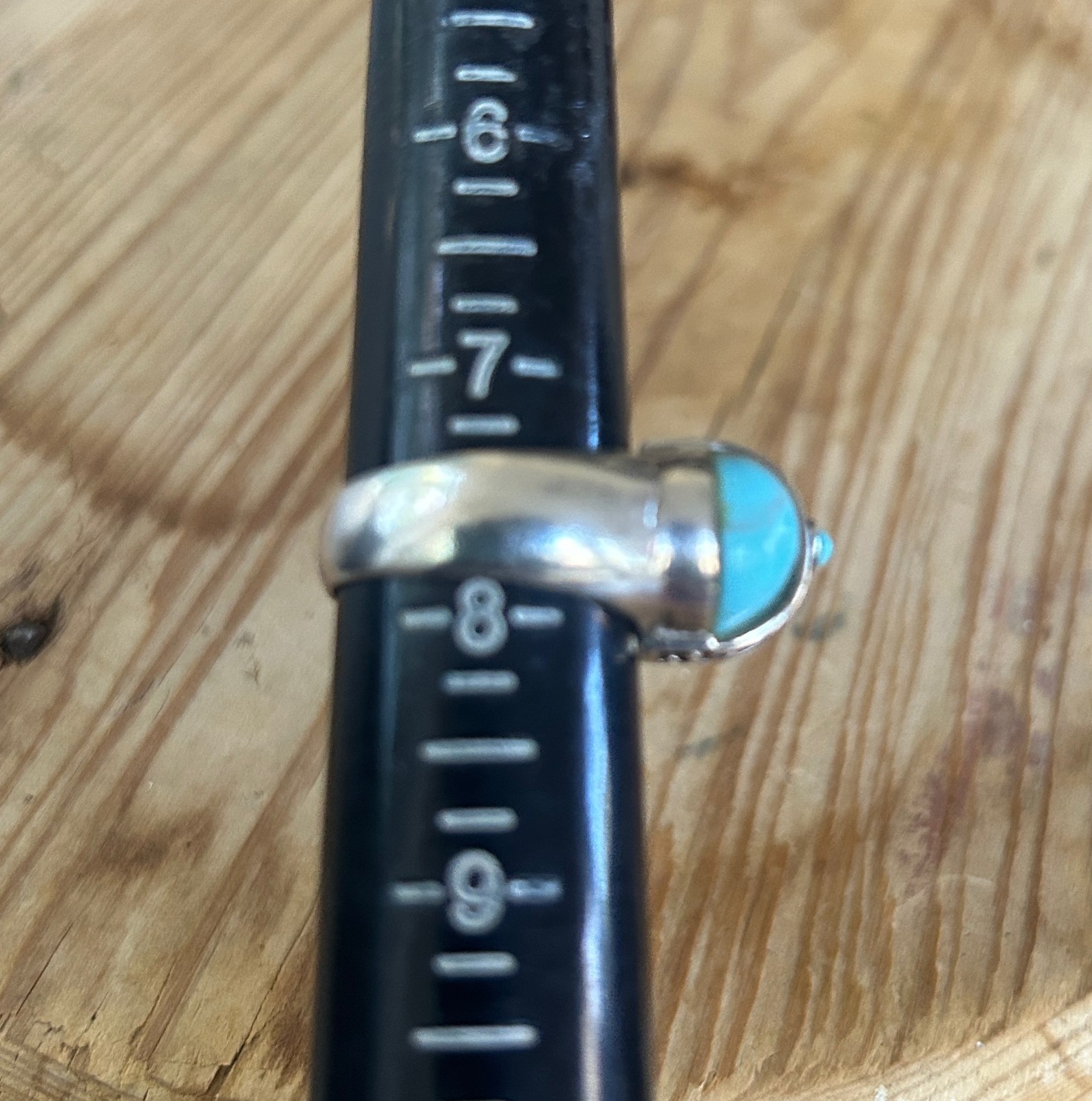 Sterling Silver Dome Statement Ring Turquoise How… - image 9