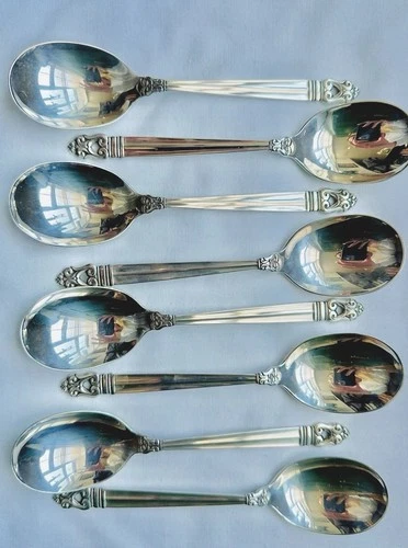 International Silver Royal Danish Sterling Soup Spoon 6".  Price Per Spoon.