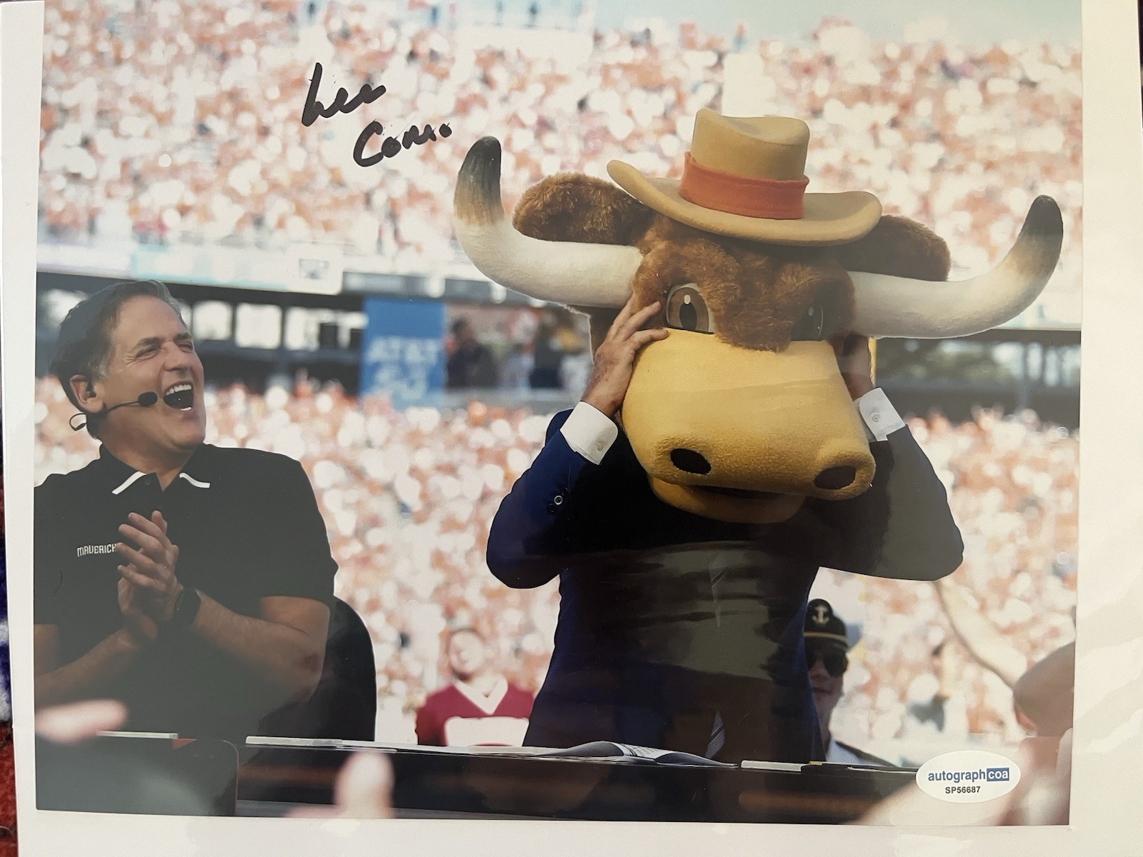 Lee Corso Signed Texas Longhorns NCAA Football Photo Original with COA