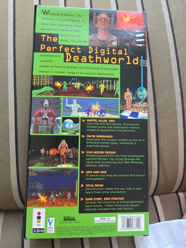 Immercenary Panasonic 3DO 1995 CIB Complete Long Box w Manual Tested Works MINTY - Image 2 of 4